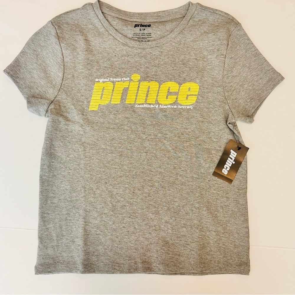 Prince Tennis Club Women’s T-Shirt Size M Grey Short Tee New With Tags